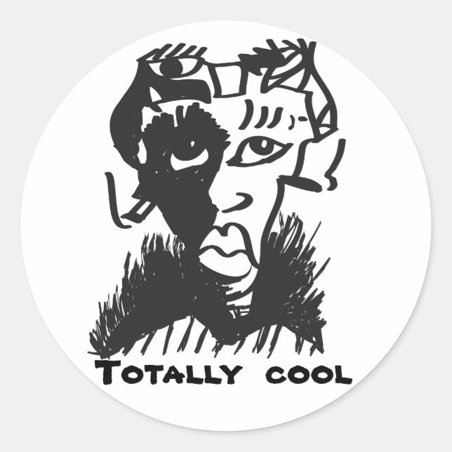 Totally Cool Quote Africa Jamaican  Round Sticker (Front)