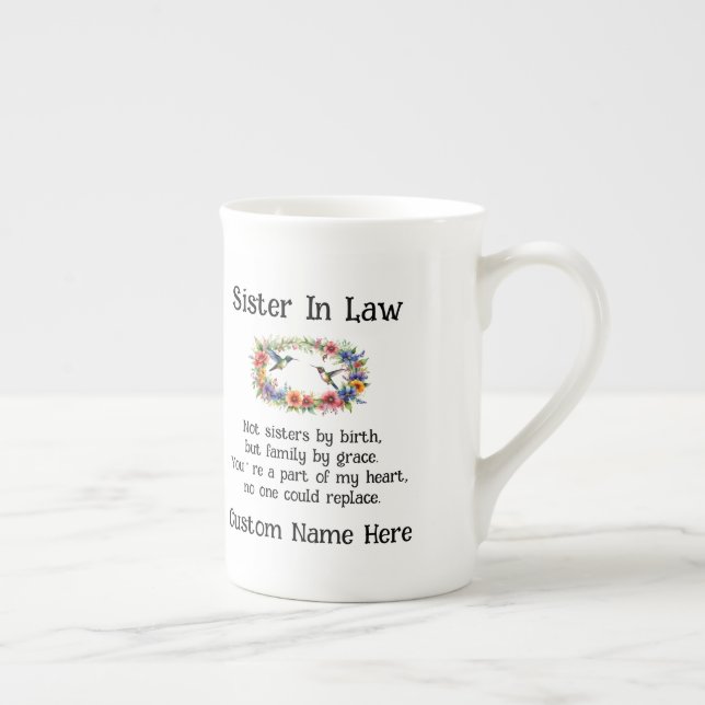 Totally Custom Sister In Law Cousin Etc Bestie Mug (Right)
