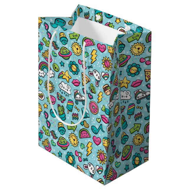 Totally Cute Doodles gift bag (Back Angled)