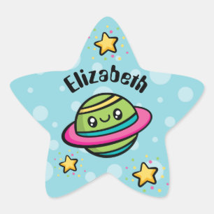Totally Cute Doodles Planet Star Sticker