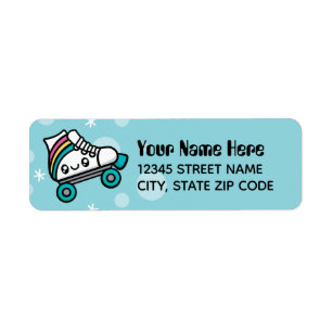 Totally Cute Doodles Roller Skate return address