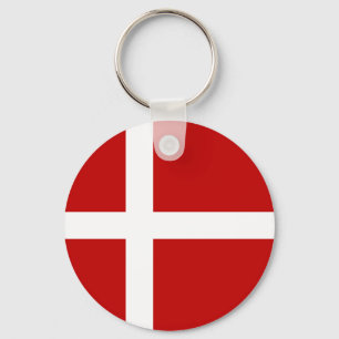 Totally Denmark Flag Key Ring