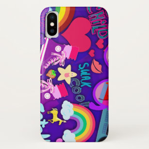 Totally Eighties Purple Collage Case-Mate iPhone Case