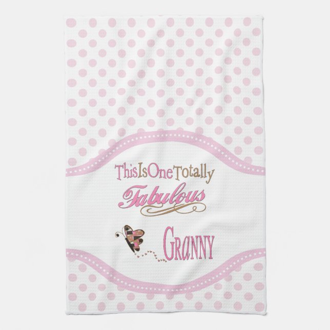 Totally Fabulous Granny Tea Towel (Vertical)
