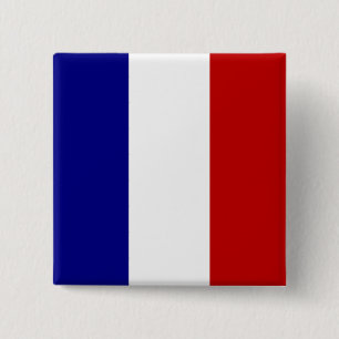 Totally French Flag 15 Cm Square Badge