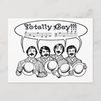 Totally Gay Barbershop Quartet Postcard