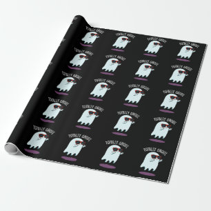 Totally Ghoul Funny Ghost Pun Dark BG Wrapping Paper