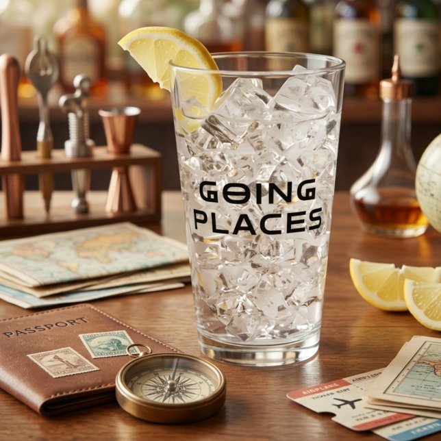 Totally Going Places Sarcastic Pint Glass (Creator Uploaded)