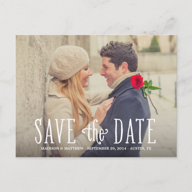Totally in Love | Save the Date Postcard (Front)