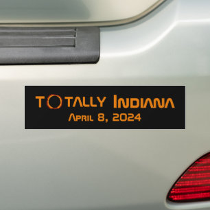 Totally Indiana 2024 Solar Eclipse Bumper Sticker