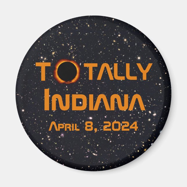 Totally Indiana 2024 Solar Eclipse Magnet (Front)