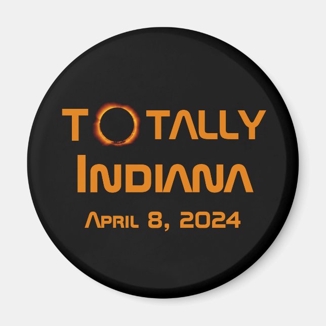 Totally Indiana 2024 Solar Eclipse Magnet (Front)