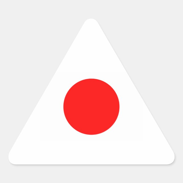 Totally Japanese Flag Triangle Sticker (Front)
