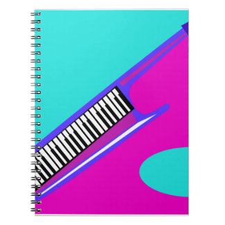 Totally Neon 80's Keytar Notebook