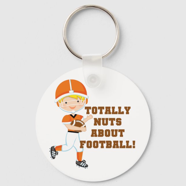 Totally Nuts About Football Key Ring (Front)