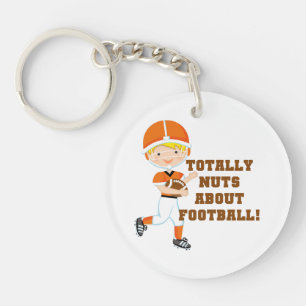 Totally Nuts About Football Key Ring