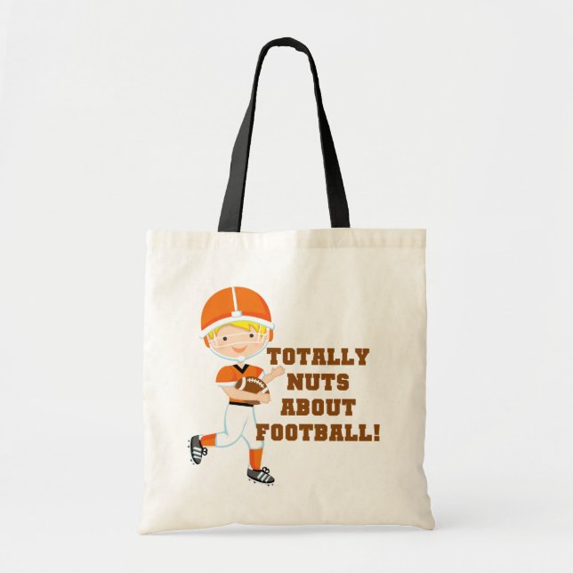 Totally Nuts About Football Tote Bag (Front)