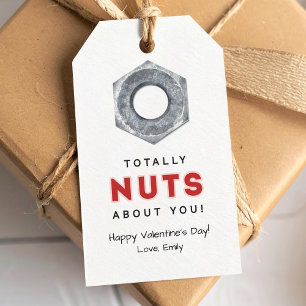 Totally Nuts About You Romantic Valentine's Day Gift Tags