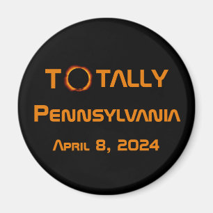Totally Pennsylvania 2024 Solar Eclipse  Magnet
