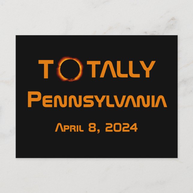 Totally Pennsylvania 2024 Solar Eclipse  Postcard (Front)
