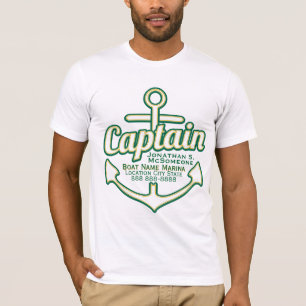 Totally Personalised Captain Anchor Nautical Tee