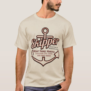 Totally Personalised Skipper Anchor Nautical Tee