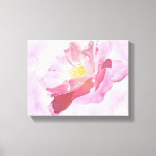 Totally Pink Cultivated Rose Blossom Canvas Print