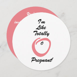 Totally pregnant 80's theme baby shower invitation