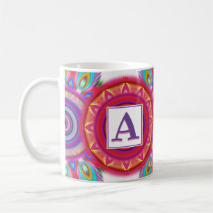 Totally psychedelic rainbow coffee mug