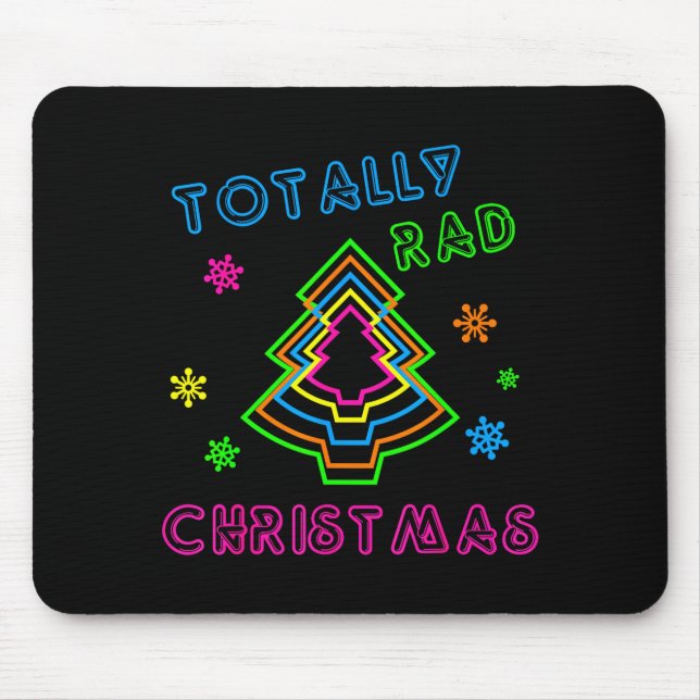 Totally Rad Christmas - 80s Retro Christmas  Mouse Mat (Front)