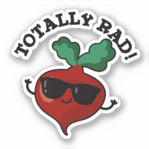Totally Rad Funny Veggie Radish Pun 