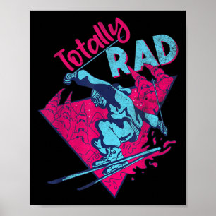 Totally Rad, Retro Ski Vintage 80s 90s Skiing Outf Poster