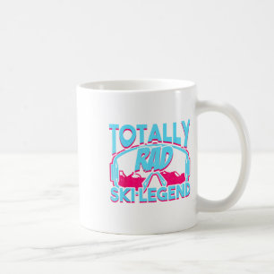 Totally Rad Ski Legend Retro Vintage 80s 90s Skiin Coffee Mug
