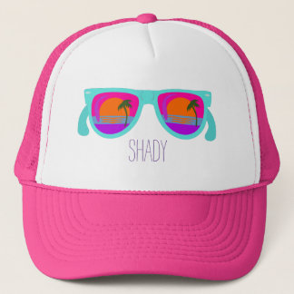 Totally Retro Neon Eighties Sunset Sunglasses Trucker Hat