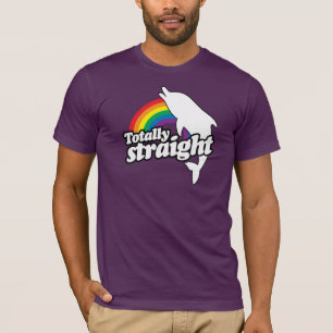 TOTALLY STRAIGHT DOLPHIN - WHITE - (2).png T-Shirt