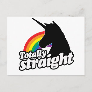 TOTALLY STRAIGHT UNICORN -.png Postcard