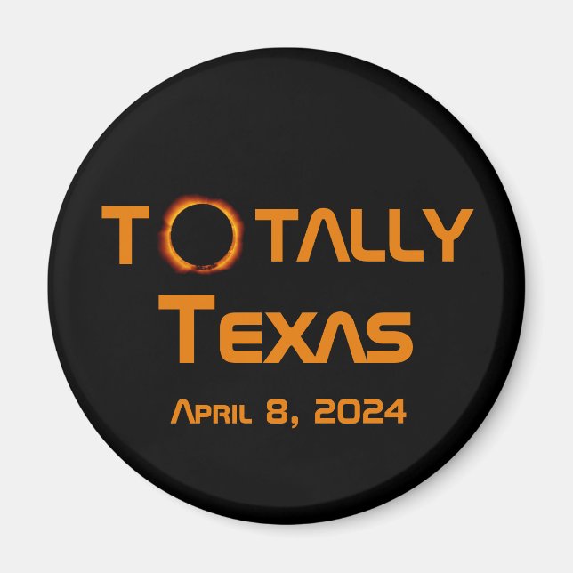 Totally Texas 2024 Solar Eclipse Magnet (Front)