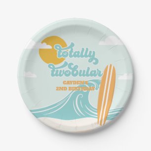 Totally twobular! Surf Beach 2nd Birthday Paper Plate