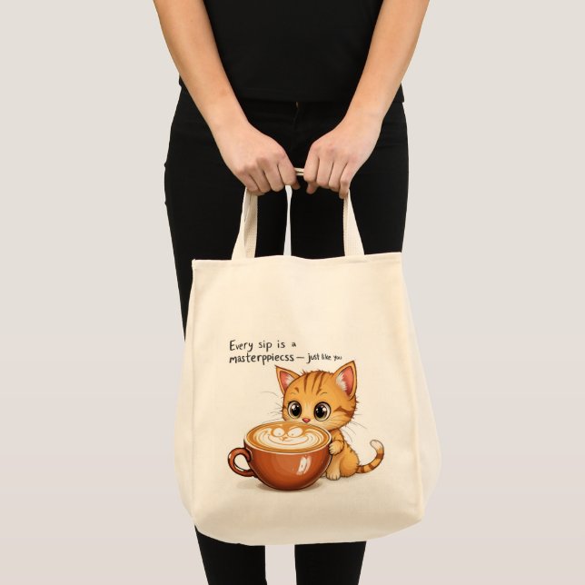 Tote-ally Purrfect Cat Latte Bag  (Front (Product))