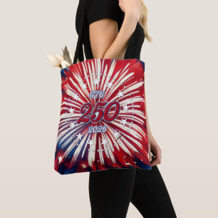 Tote America’s 250th Birthday 1776-2026 Red, White Bag