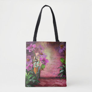 Tote art bag - Where hope grows miracles blossom