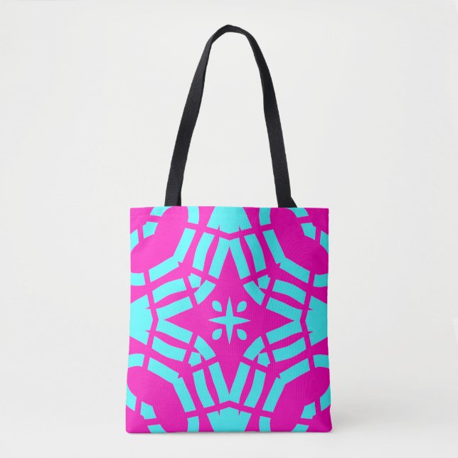 Tote Bag, A geometric elegant classic design Bag (Front)