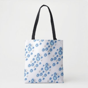 Tote Bag (ao) - Blue Bubbles