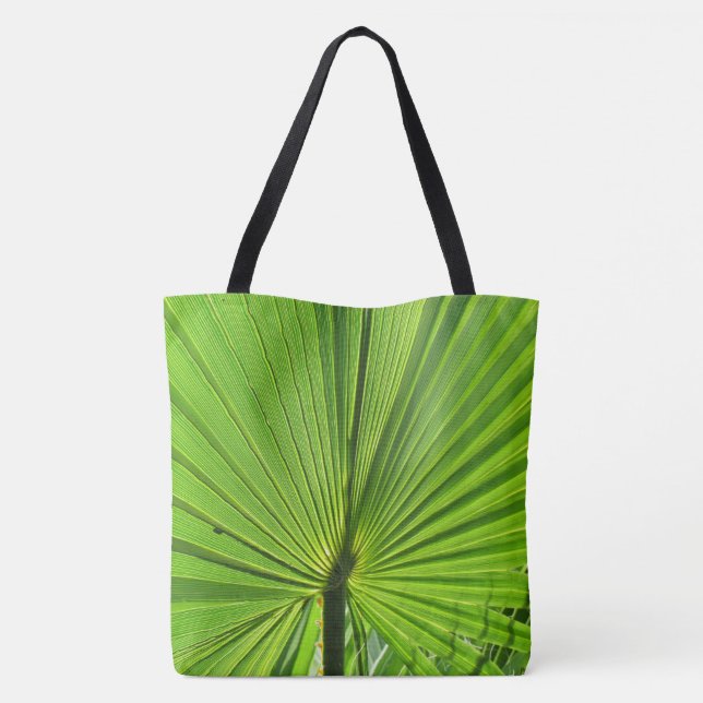 Tote Bag (ao) - Green Palm Frond (Back)