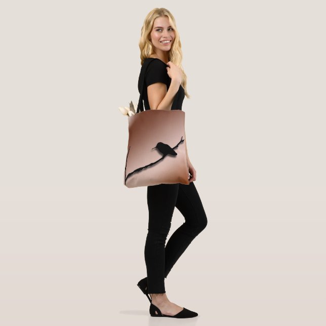 Tote Bag (ao) - Hummingbird Silhouette (On Model)