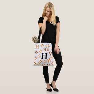Tote Bag (ao) - Tumbled Letters in Browns