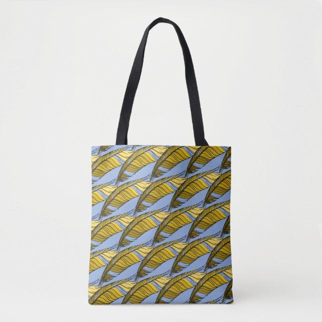 Tote Bag (ao) - Yellow Feathers (Front)