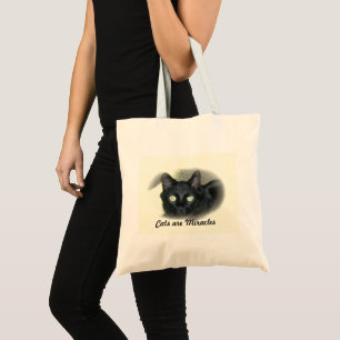 Tote Bag - Cat in Oval Frame