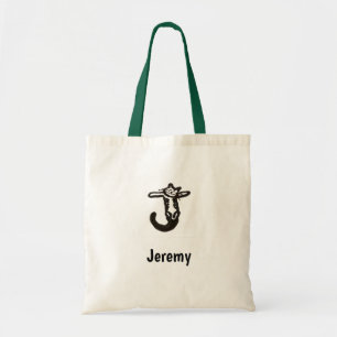 Tote Bag - Cat Letter J with Name