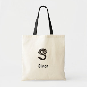 Tote Bag - Cat Letter S with Name